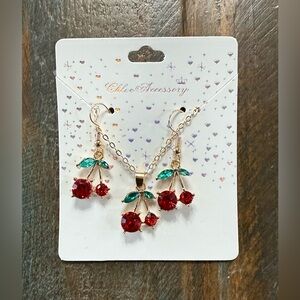 Cherry Crystal Jewelry Set